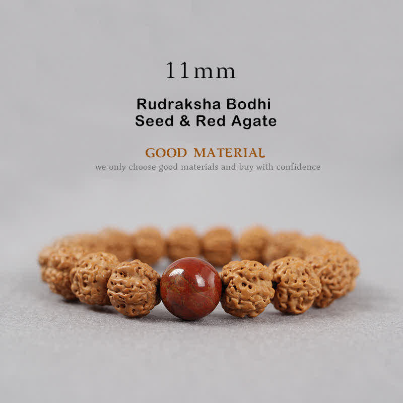 Bracelet spirituel Rudraksha Bodhi Seed 9 mm | Wealth Energy