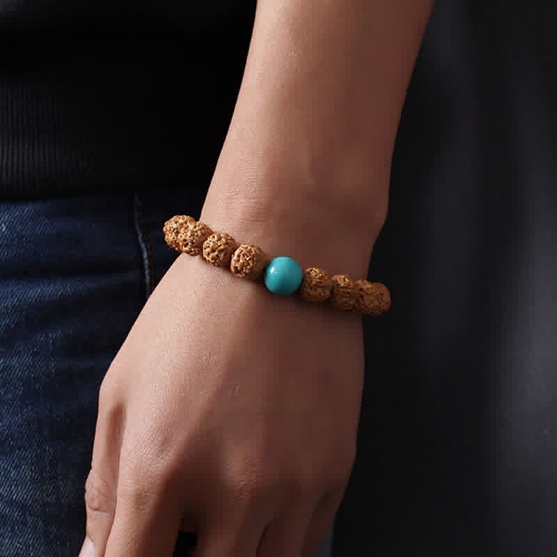 Bracelet spirituel Rudraksha Bodhi Seed 9 mm | Wealth Energy