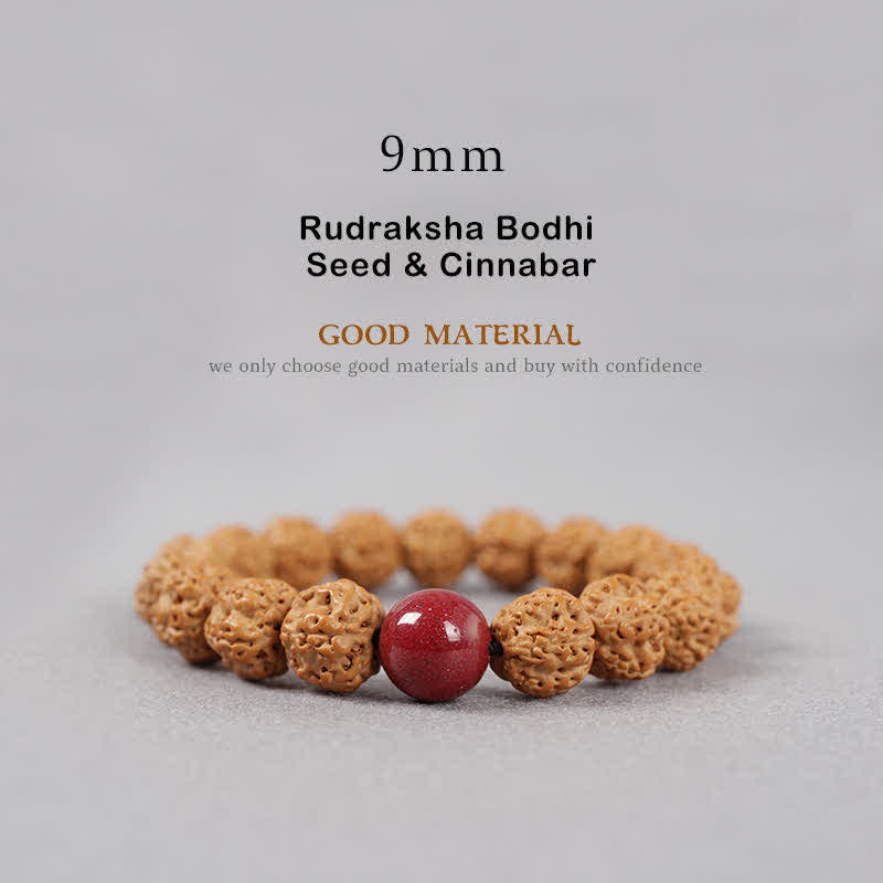 Bracelet spirituel Rudraksha Bodhi Seed 9 mm | Wealth Energy
