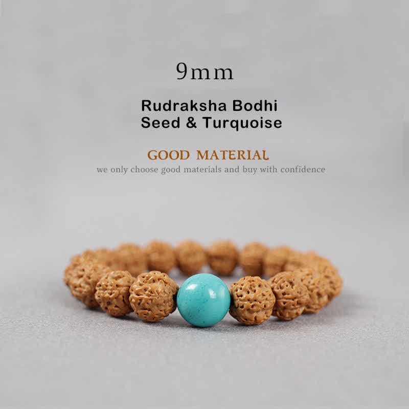 Bracelet spirituel Rudraksha Bodhi Seed 9 mm | Wealth Energy