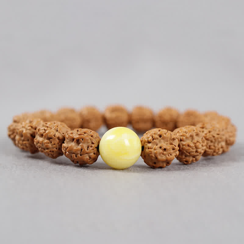 Bracelet spirituel Rudraksha Bodhi Seed 9 mm | Wealth Energy
