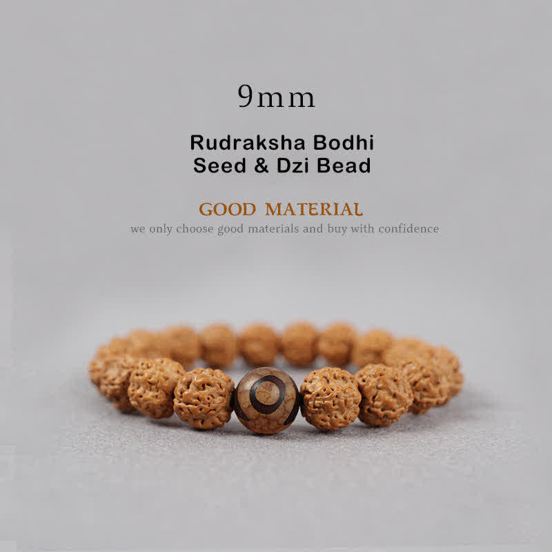 Bracelet spirituel Rudraksha Bodhi Seed 9 mm | Wealth Energy