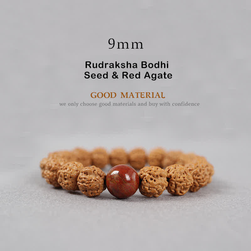 Bracelet spirituel Rudraksha Bodhi Seed 9 mm | Wealth Energy