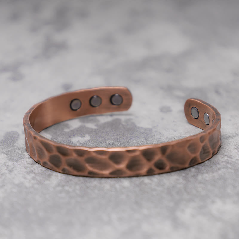 Bracelet spirituel magnétique réglable en cuivre rustique