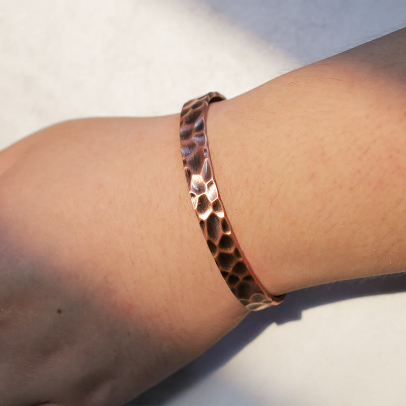 Bracelet spirituel magnétique réglable en cuivre rustique