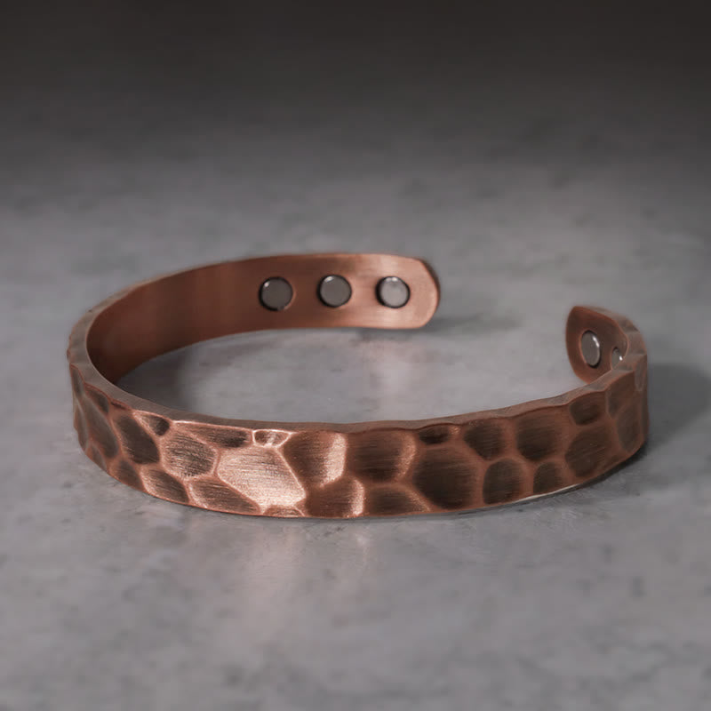 Bracelet spirituel magnétique réglable en cuivre rustique