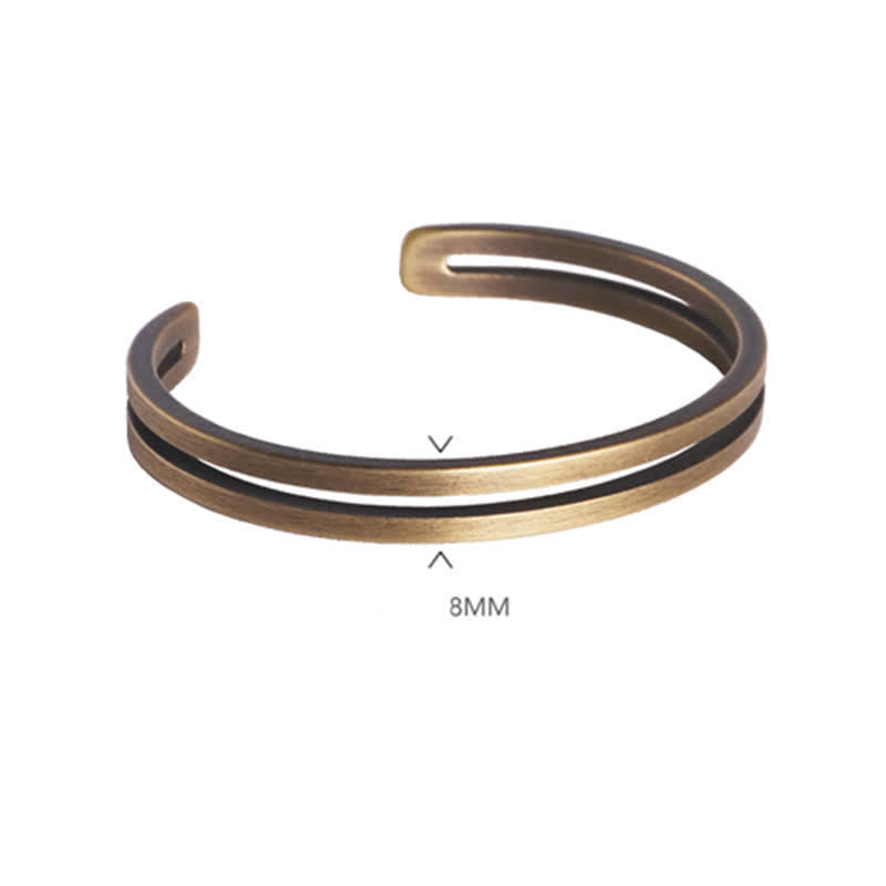 Bracelet Viking Spirituel Rustique en Cuivre Porte-Bonheur Réglable