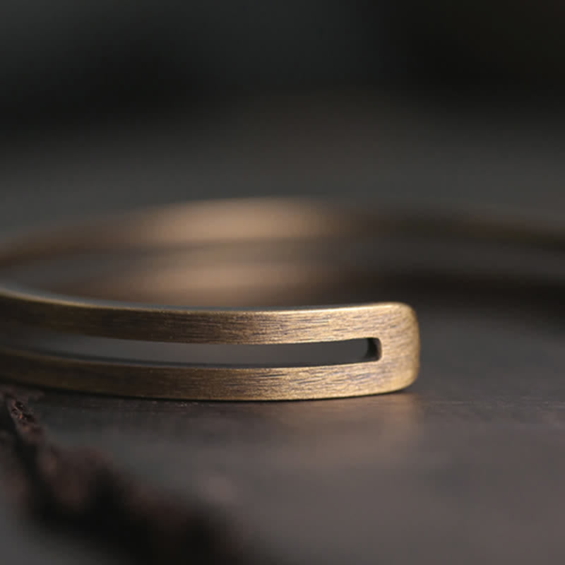 Bracelet Viking Spirituel Rustique en Cuivre Porte-Bonheur Réglable
