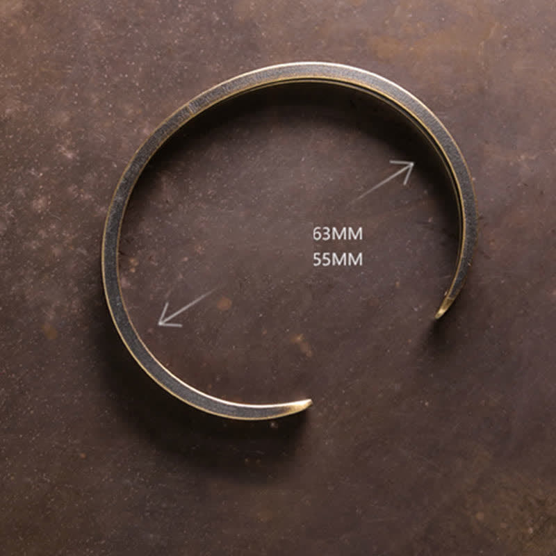 Bracelet Viking Spirituel Rustique en Cuivre Porte-Bonheur Réglable