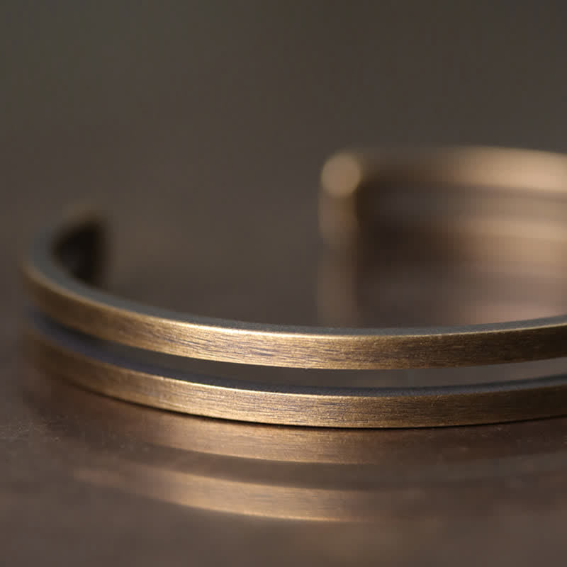 Bracelet Viking Spirituel Rustique en Cuivre Porte-Bonheur Réglable