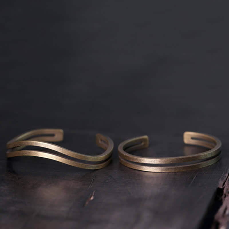 Bracelet Viking Spirituel Rustique en Cuivre Porte-Bonheur Réglable