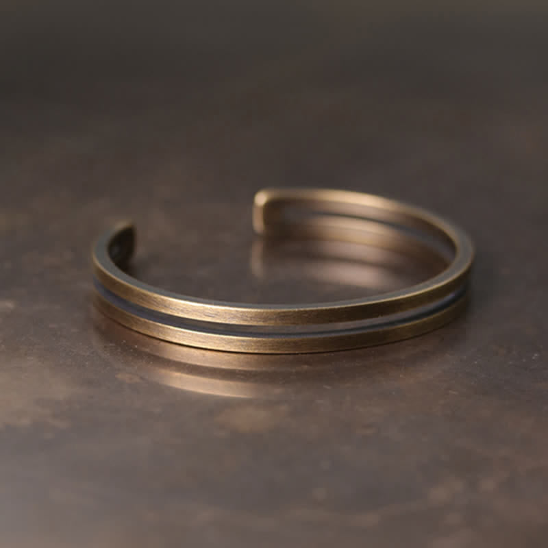 Bracelet Viking Spirituel Rustique en Cuivre Porte-Bonheur Réglable