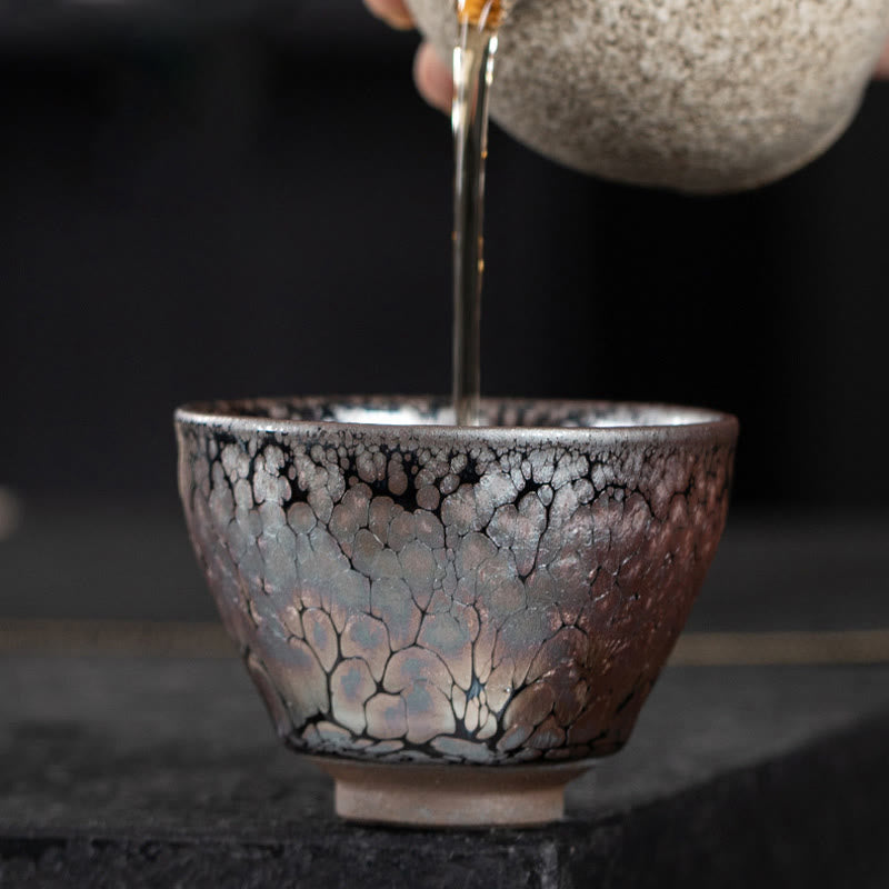 Tasse à thé en céramique Sakura Jianzhan 140 ml Motif fleurs de cerisier