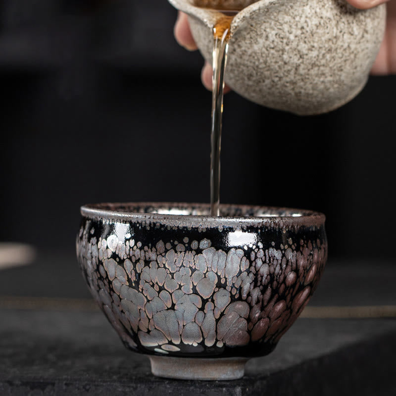 Tasse à thé en céramique Sakura Jianzhan 140 ml Motif fleurs de cerisier