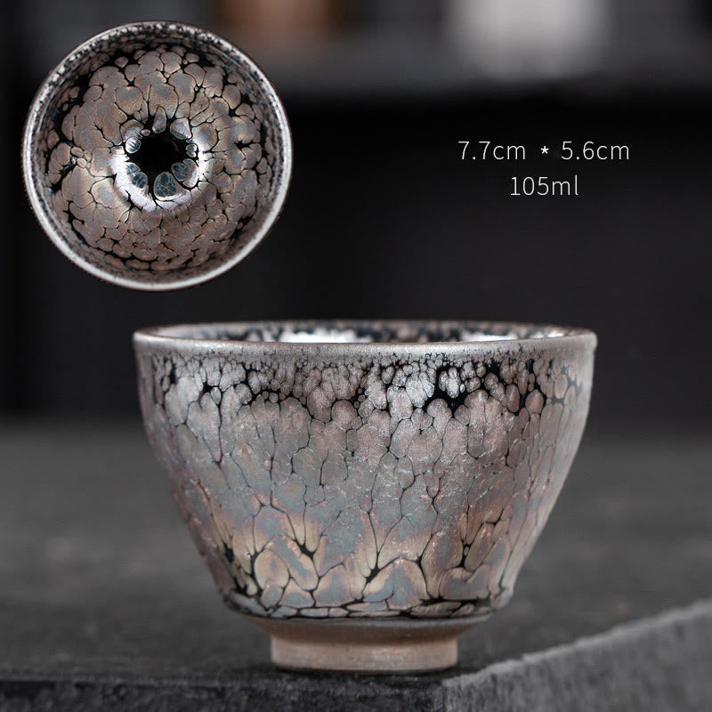 Tasse à thé en céramique Sakura Jianzhan 140 ml Motif fleurs de cerisier