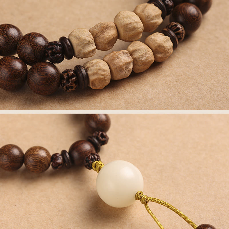 Bracelet double tour en bois de santal 6 mm pour la purification