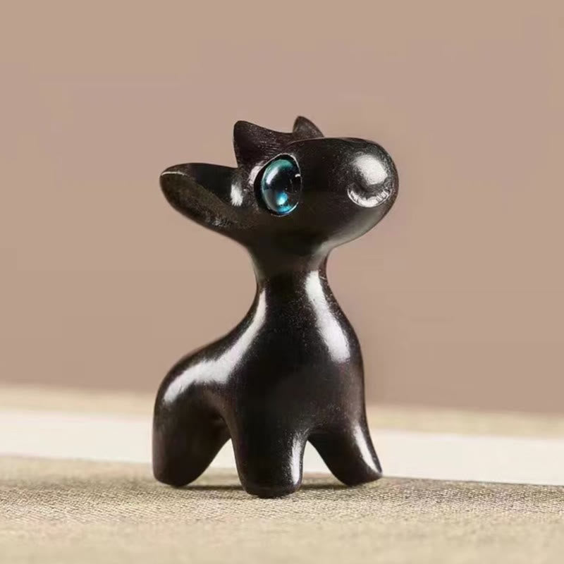 Figurine de protection en bois de santal, mini cerf porte-bonheur, petite taille, 3,6 cm