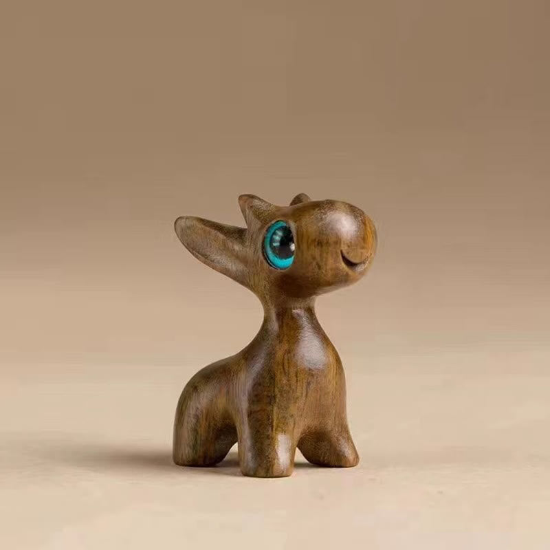 Figurine de protection en bois de santal, mini cerf porte-bonheur, petite taille, 3,6 cm