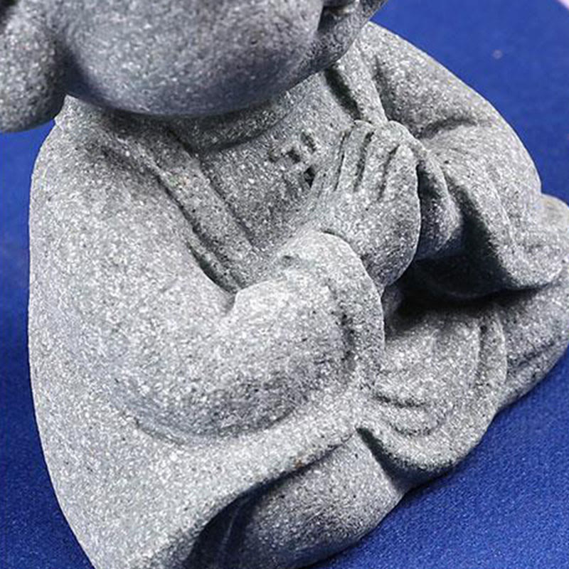 Statue de Bouddha en grès pour la méditation et la sérénité 6,7 cm