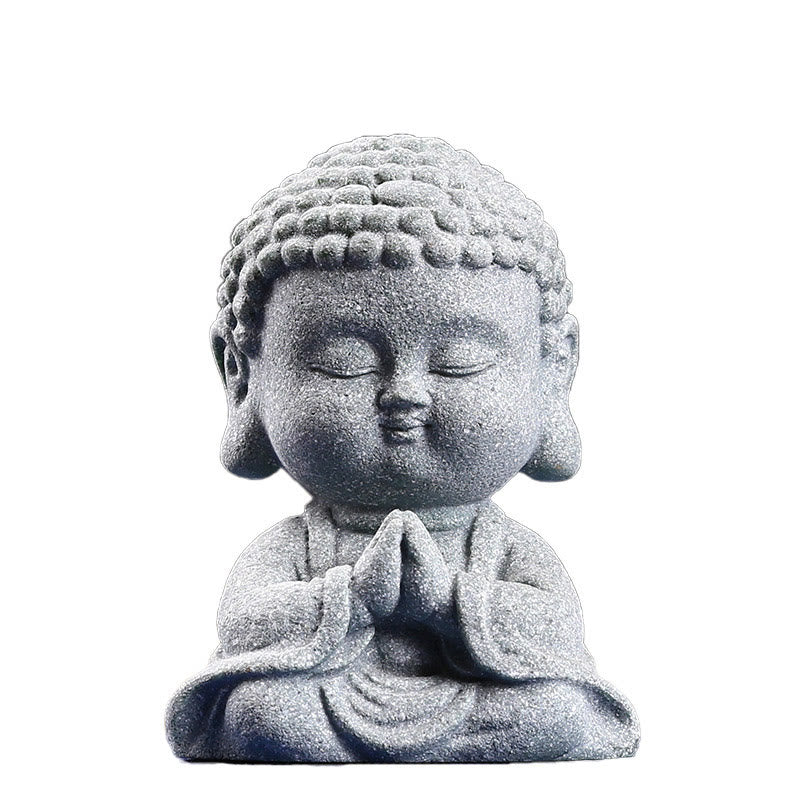 Statue de Bouddha en grès pour la méditation et la sérénité 6,7 cm