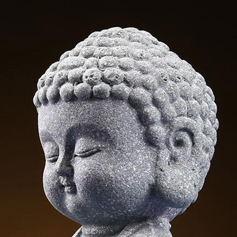 Statue de Bouddha en grès pour la méditation et la sérénité 6,7 cm