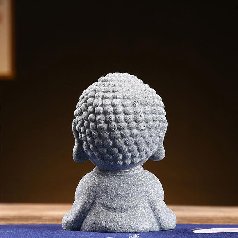 Statue de Bouddha en grès pour la méditation et la sérénité 6,7 cm