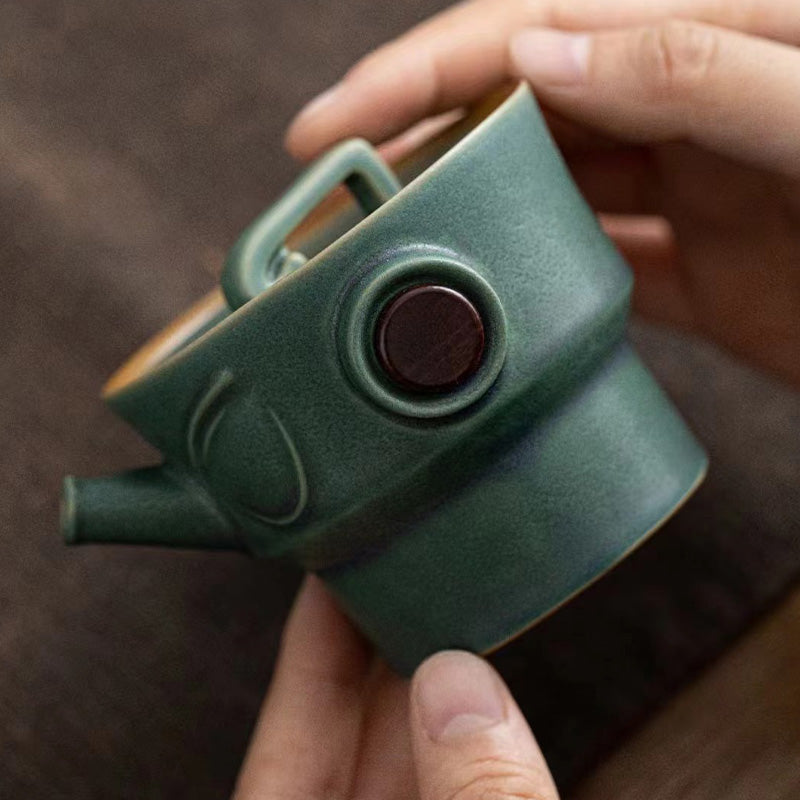 Service à thé chinois en céramique Sanxingdui | Cadeau Kung Fu