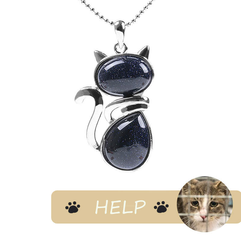 Collier pendentif de protection spirituelle Save A Cat