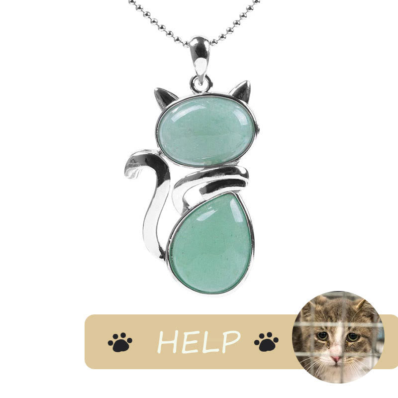Collier pendentif de protection spirituelle Save A Cat