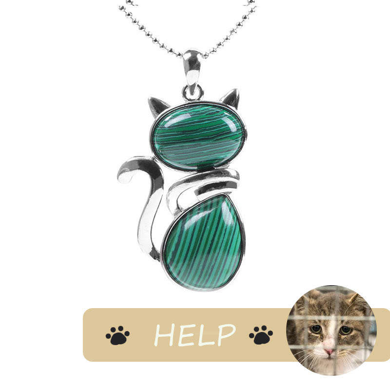 Collier pendentif de protection spirituelle Save A Cat