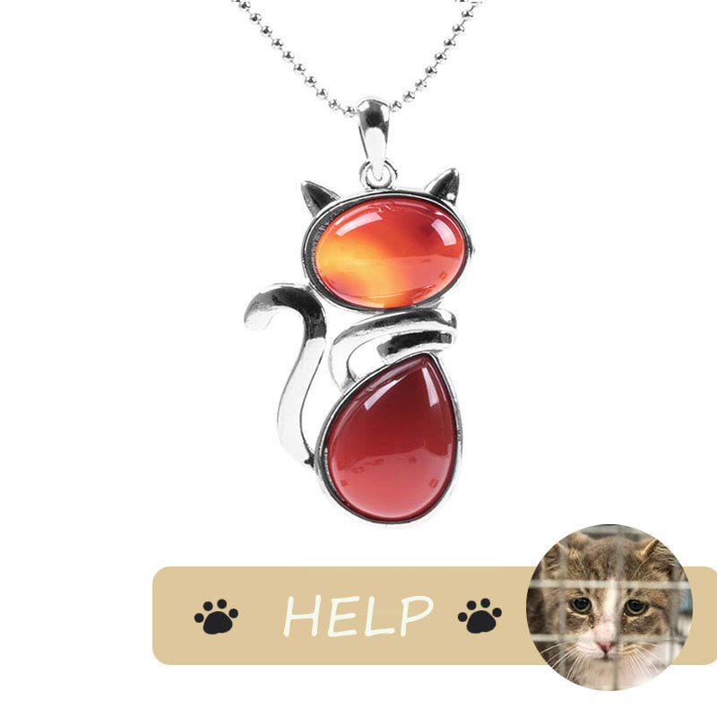 Collier pendentif de protection spirituelle Save A Cat
