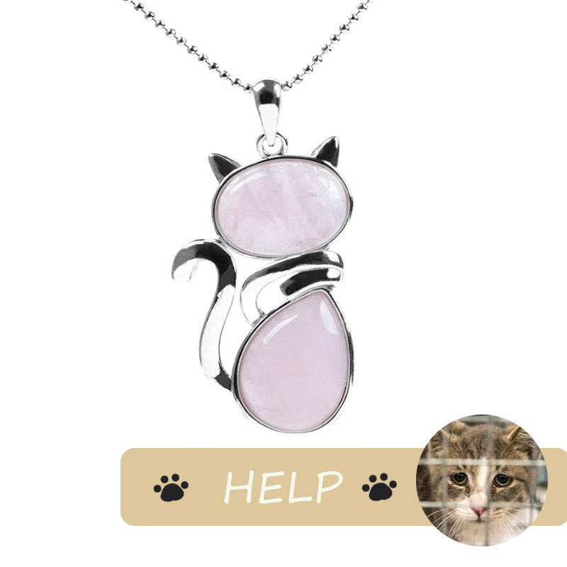 Collier pendentif de protection spirituelle Save A Cat