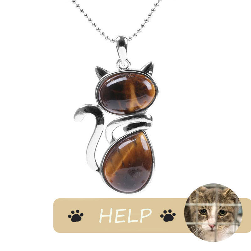 Collier pendentif de protection spirituelle Save A Cat
