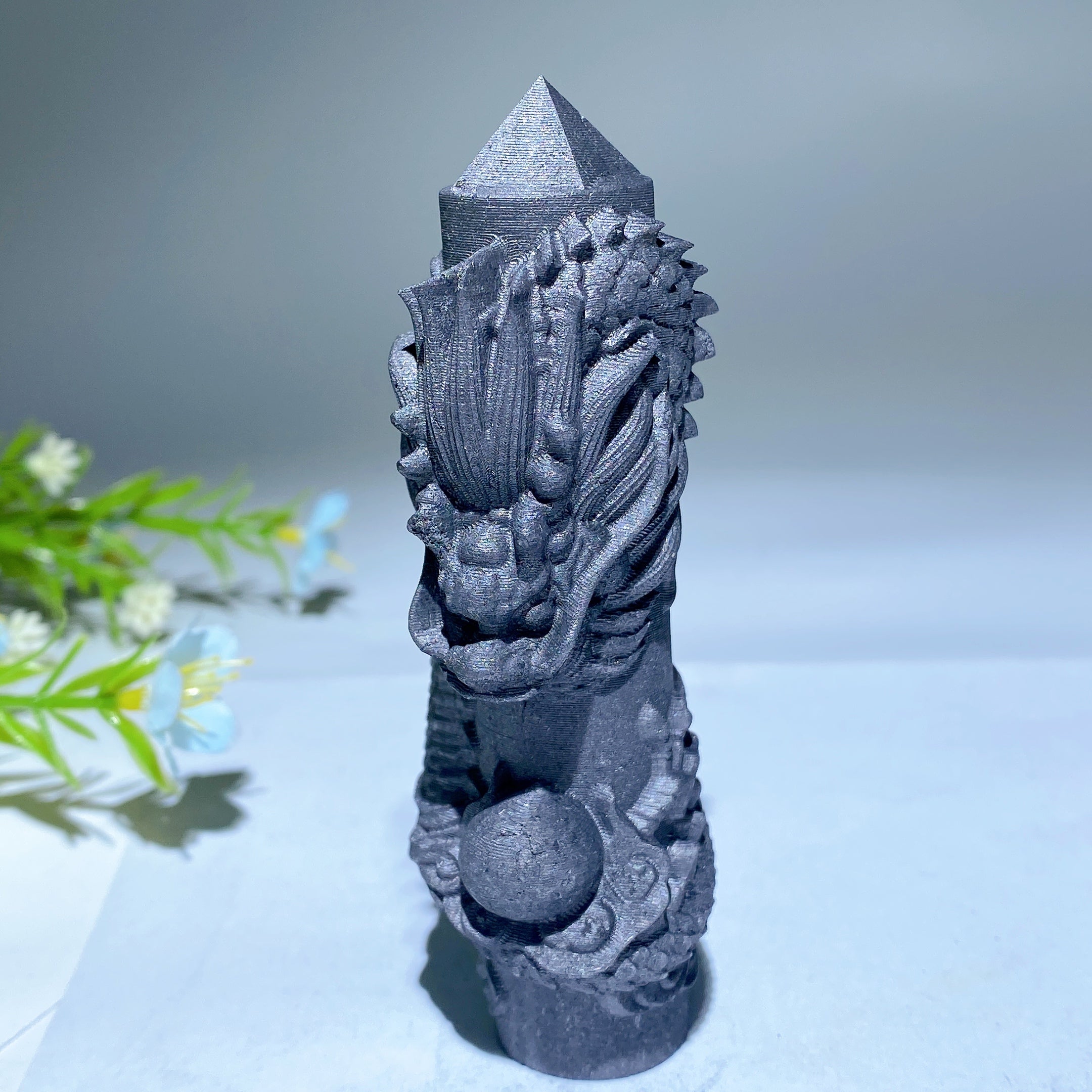Schungite Dragon Tower Crystal Point 10.5-20cm Healing