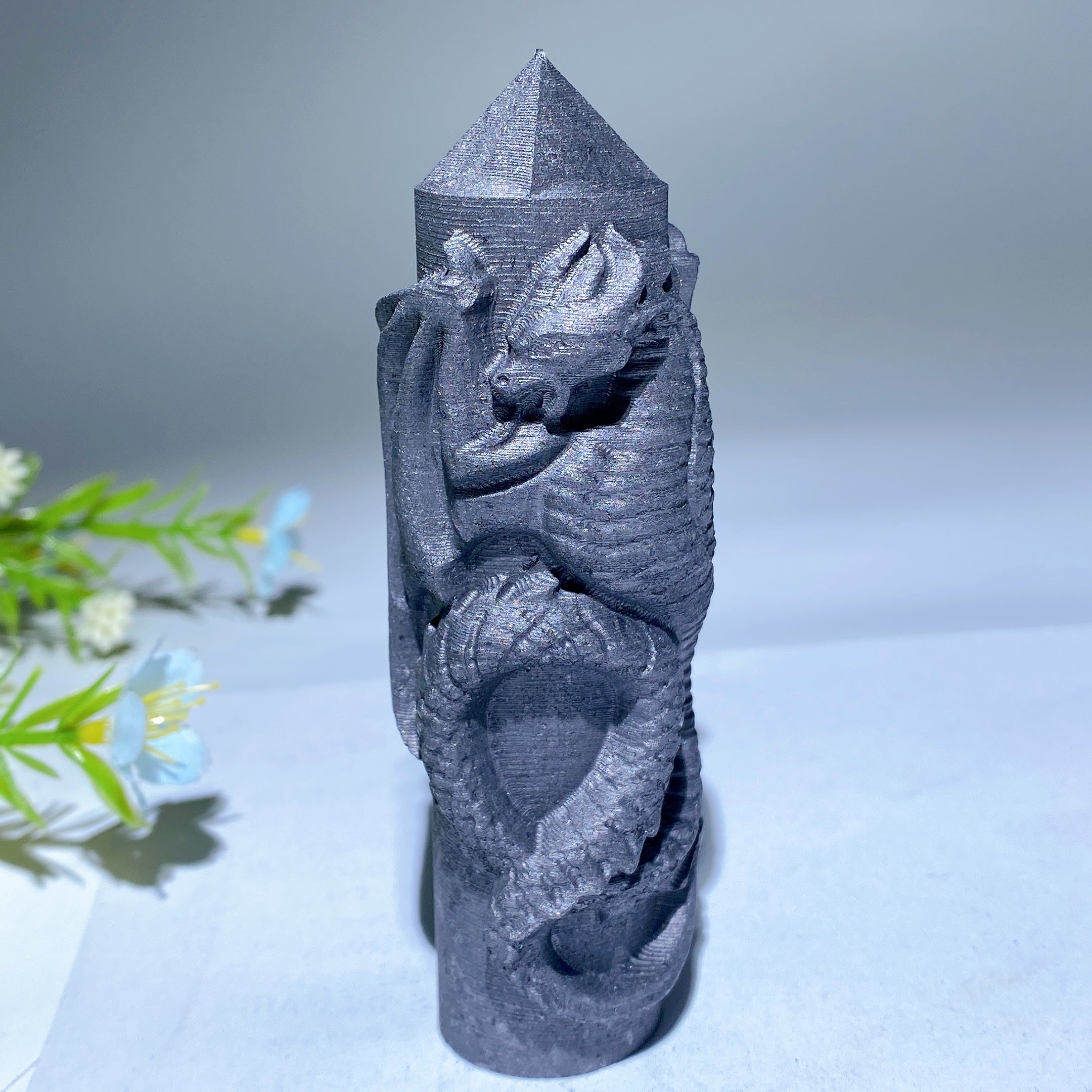 Schungite Dragon Tower Crystal Point 10.5-20cm Healing