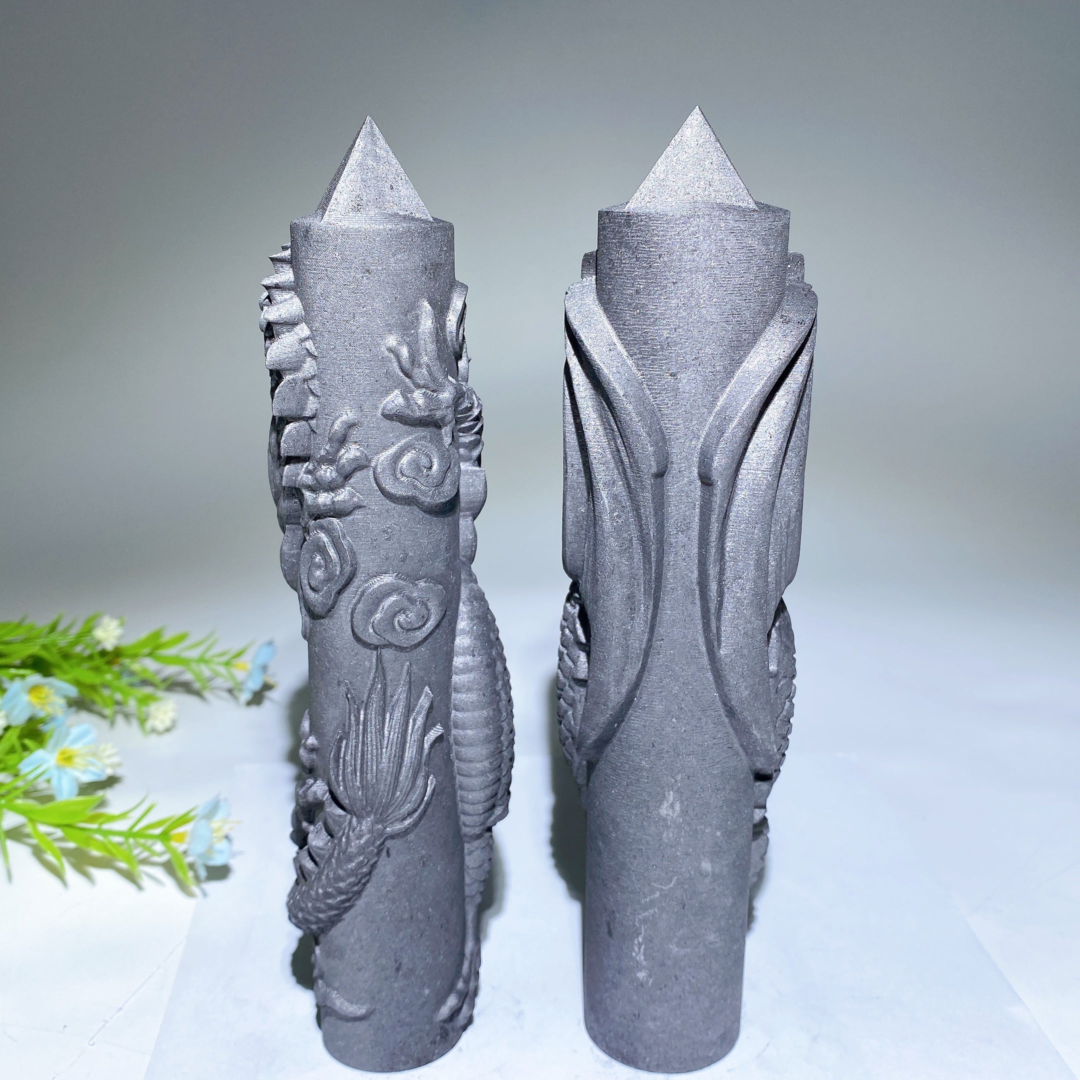 Schungite Dragon Tower Crystal Point 10.5-20cm Healing
