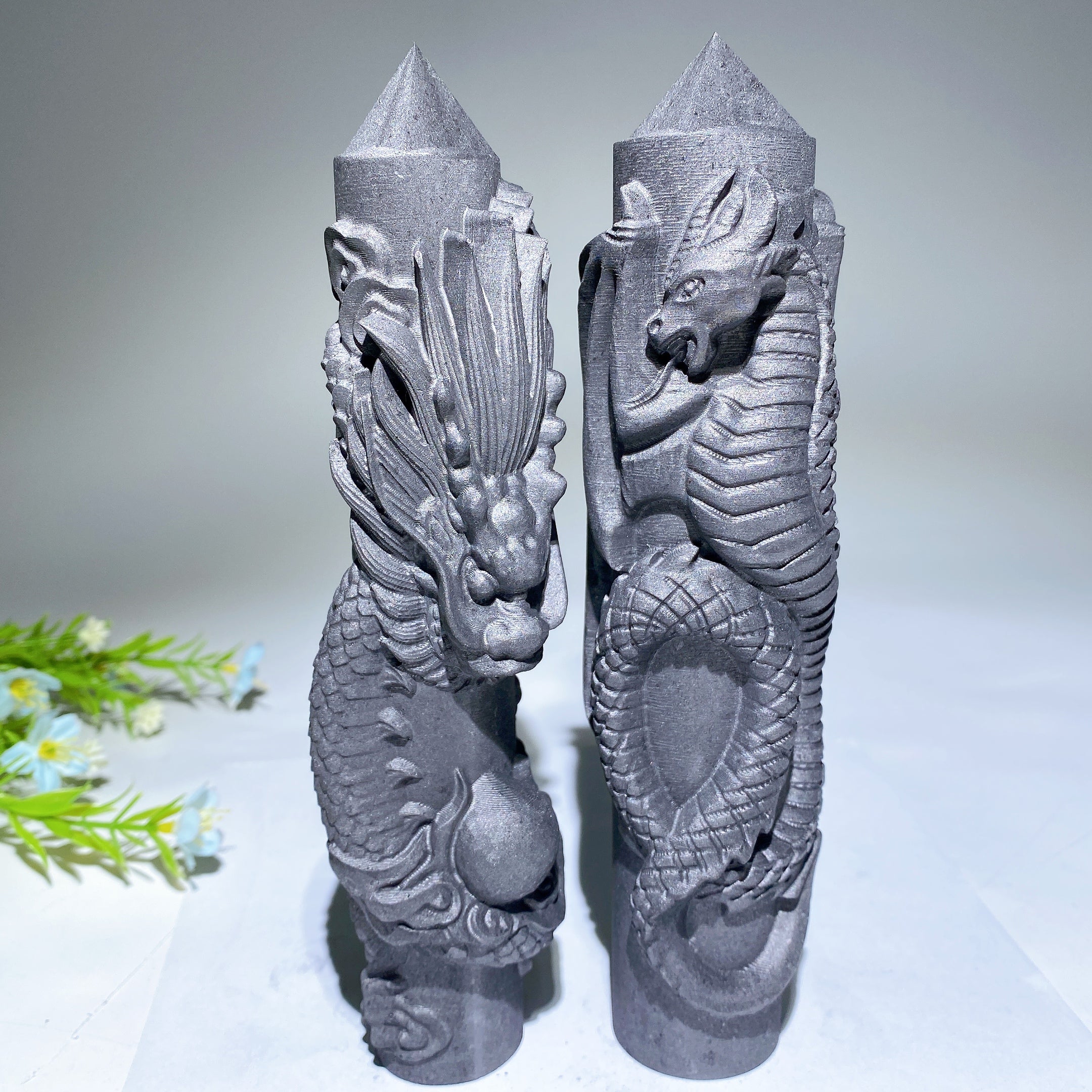 Schungite Dragon Tower Crystal Point 10.5-20cm Healing