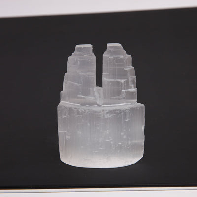 Selenite 4-Inch Double Twin Tower Crystal for Healing