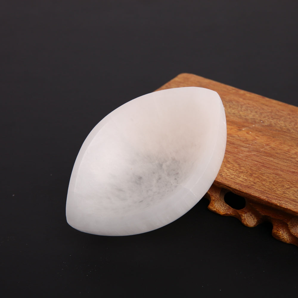 Selenite Crystal Bowl 4.25in Polished Carving Decor