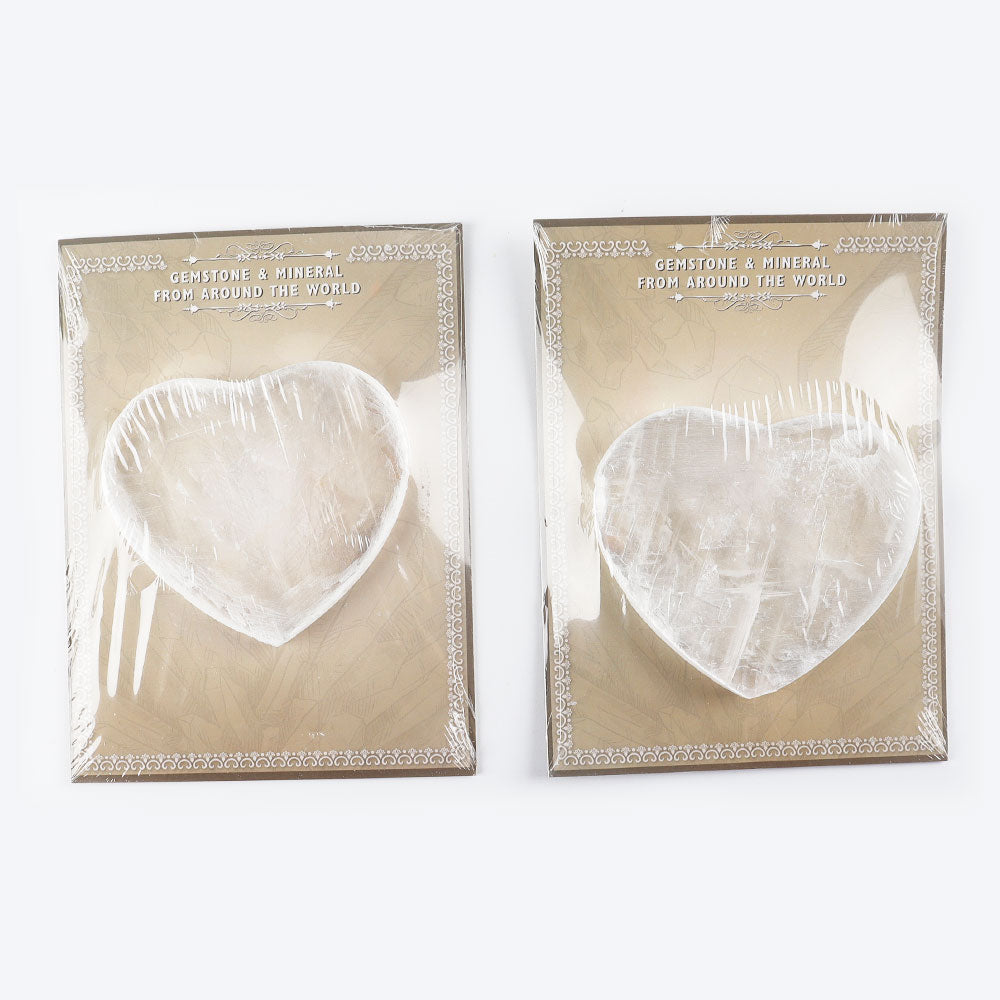 Selenite Heart Crystal Slab 5.8x11.8in for Chakra Healing