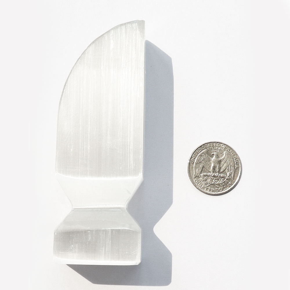 Selenite Obelisk Crystal Point 1.5in for Meditation