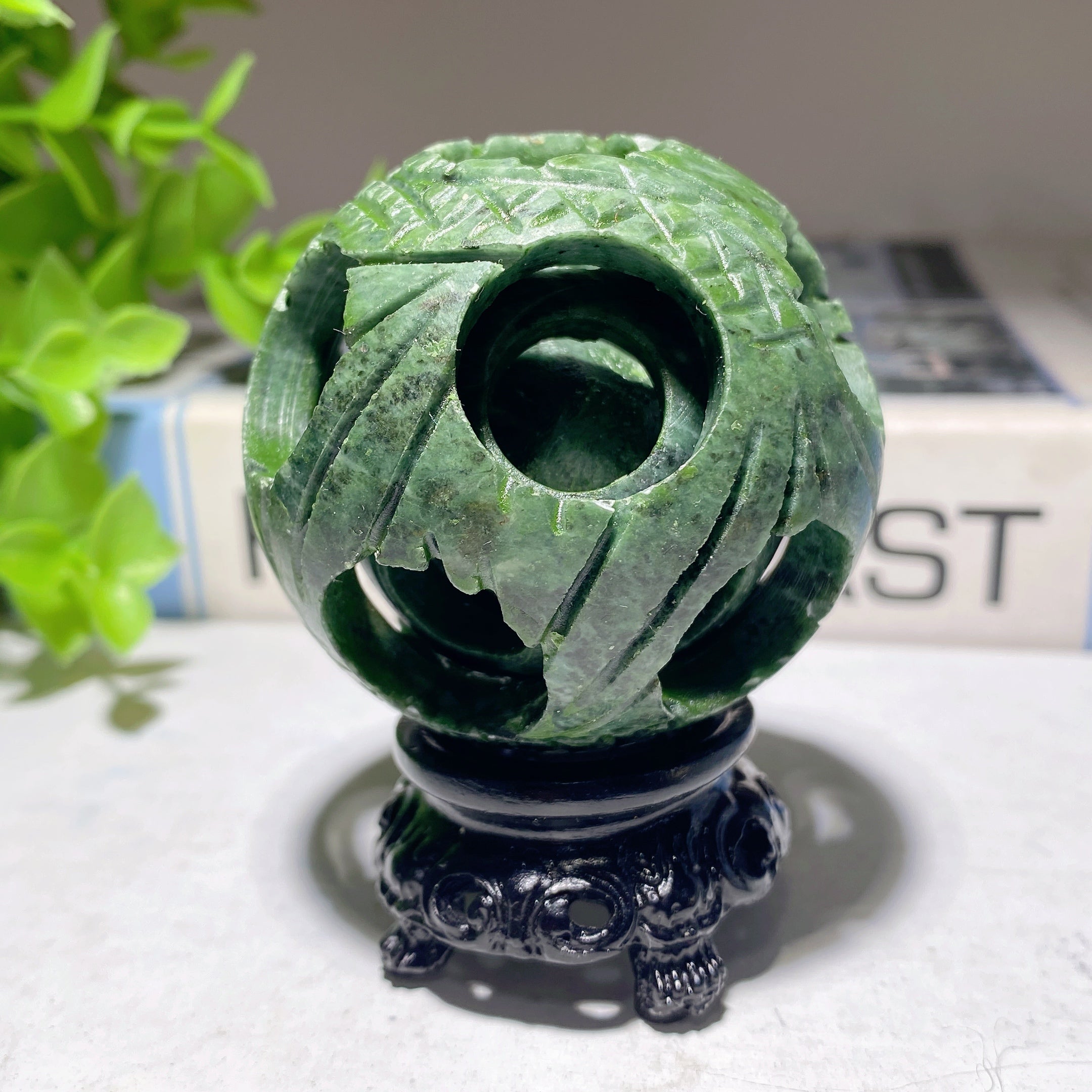 Serpentine Dragon Sphere 50-150mm Polished Healing Orb