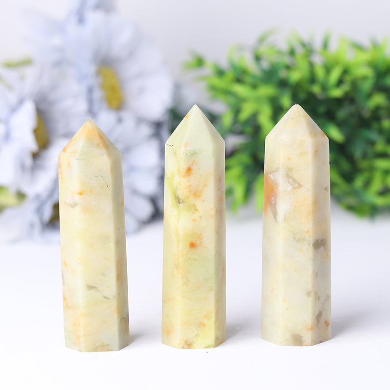 Serpentine Jade Crystal Tower 2.4-4.5 inch Energy Point