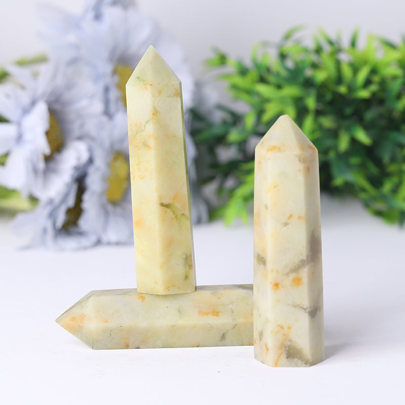 Serpentine Jade Crystal Tower 2.4-4.5 inch Energy Point
