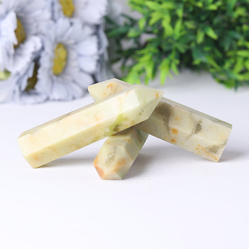 Serpentine Jade Crystal Tower 2.4-4.5 inch Energy Point