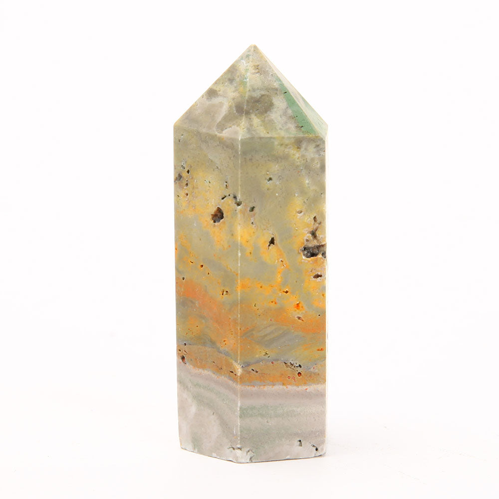 Set of 2 Bumble Bee Jasper Crystal Points 2.5 Inch