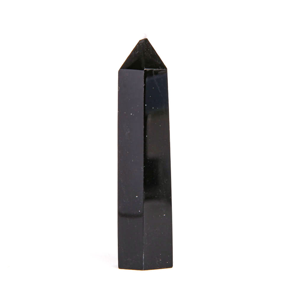 Set of 3 Black Obsidian Crystal Points 3.2 inches