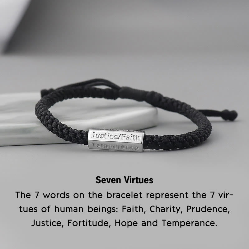 Bracelet spirituel des sept vertus et des péchés capitaux