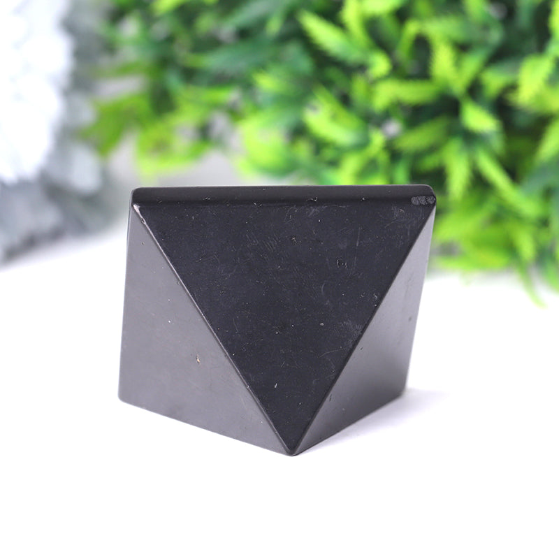 Shungite Crystal Pyramid Carvings 1.5-2 inch Healing Tool