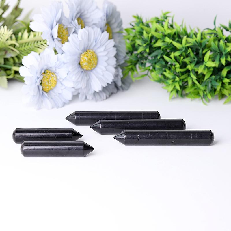 Baguette de cristal de shungite pour l'équilibre et la méditation